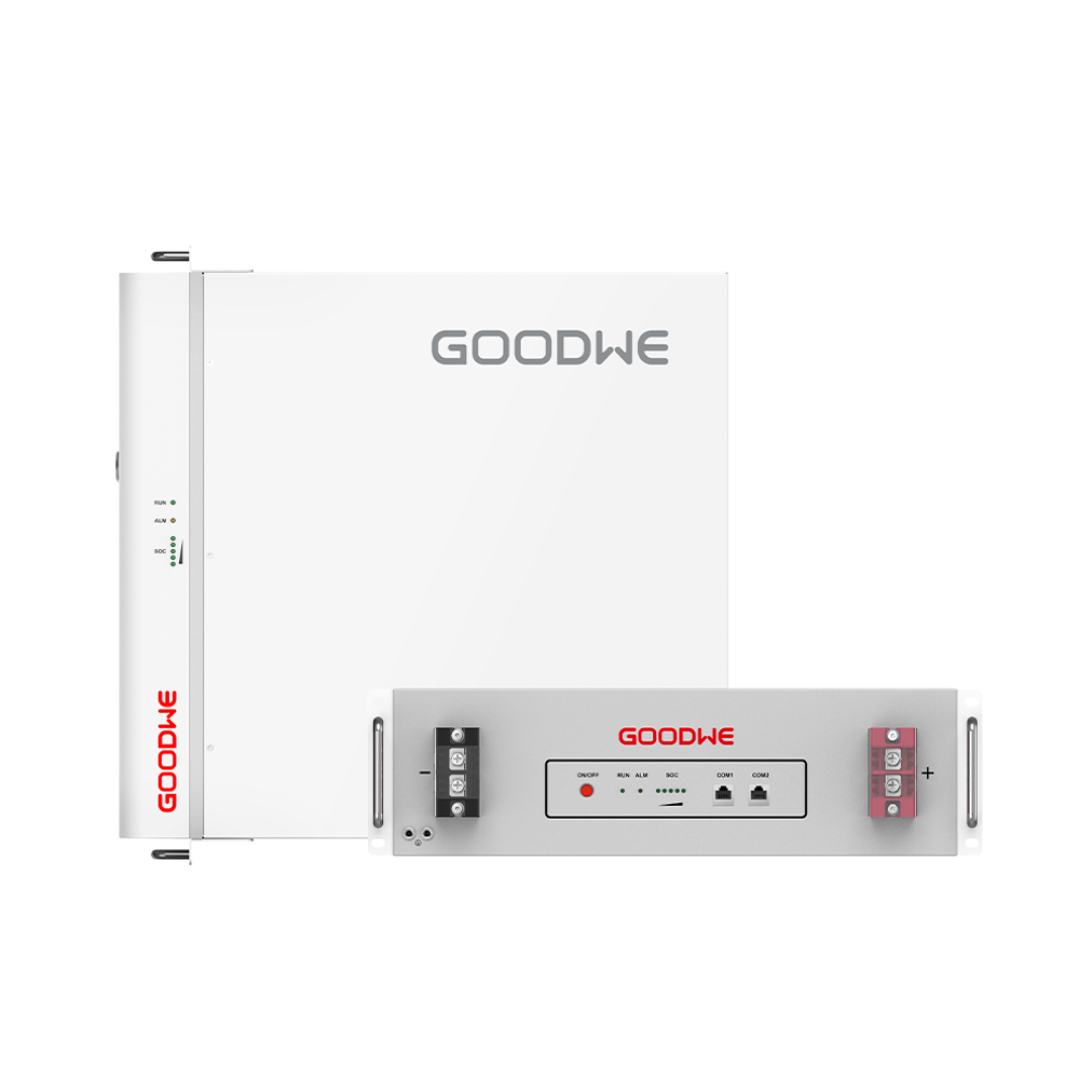 Bảng điều khiển Pin lưu trữ điện áp thấp GoodWe Lynx A LX A5.0-10 Các cực đấu nối DC và cổng giao tiếp trên Pin lưu trữ điện áp thấp GoodWe Lynx A LX A5.0-10.