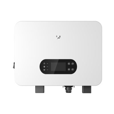 Mặt trước Biến tần Hybrid GoodWe 12kW 1 pha GW12K-ES-C10 (Series ES Uniq) với màn hình hiển thị thông số.