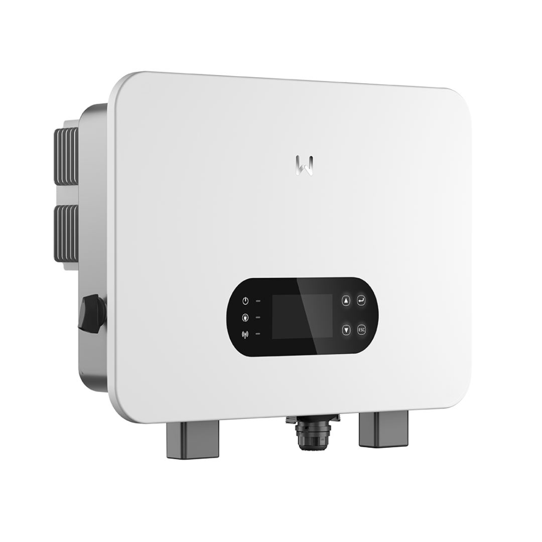 Biến tần Hybrid GoodWe 12kW 1 pha GW12K-ES-C10 (Series ES Uniq) thế hệ mới Góc nghiêng cho thấy thiết kế nguyên khối của Biến tần Hybrid GoodWe 12kW 1 pha GW12K-ES-C10 (Series ES Uniq)
