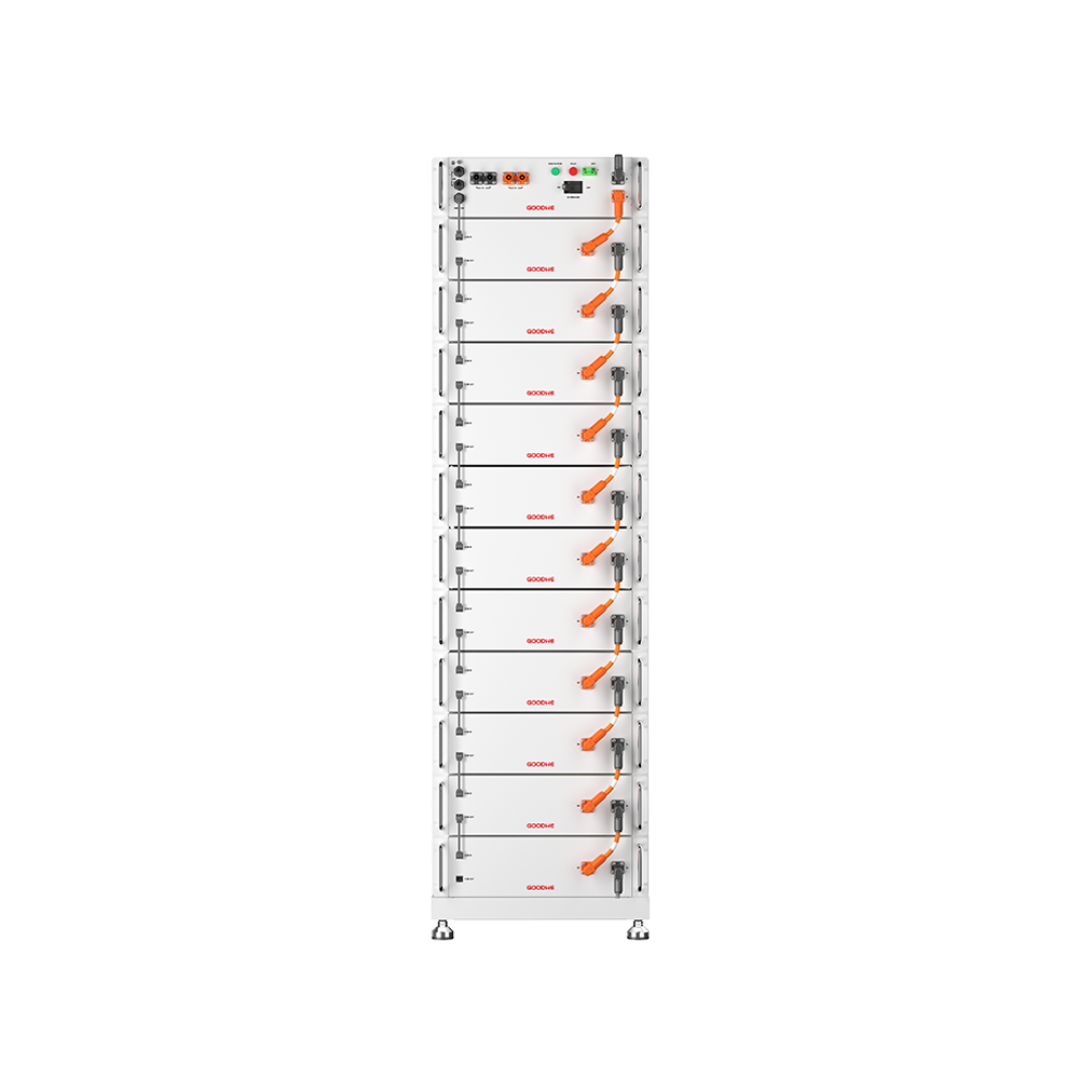 Cấu trúc Pin lithium áp cao GoodWe BAT GW51.2-BAT G10 Các module Pin lithium áp cao GoodWe BAT GW51.2-BAT G10 dễ dàng tháo lắp và bảo trì.