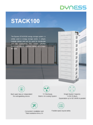 Datasheet Pin lưu trữ áp cao Dyness STACK100 – Module 5.12kWh, Xả 1C, 8000 Chu kỳ