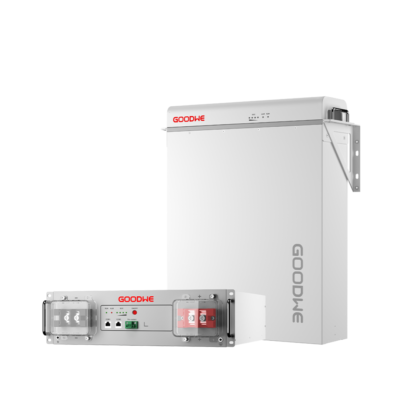 Góc nghiêng Pin lithium áp thấp GoodWe Lynx A G3 LX A5.0-30 với tai bắt rack.